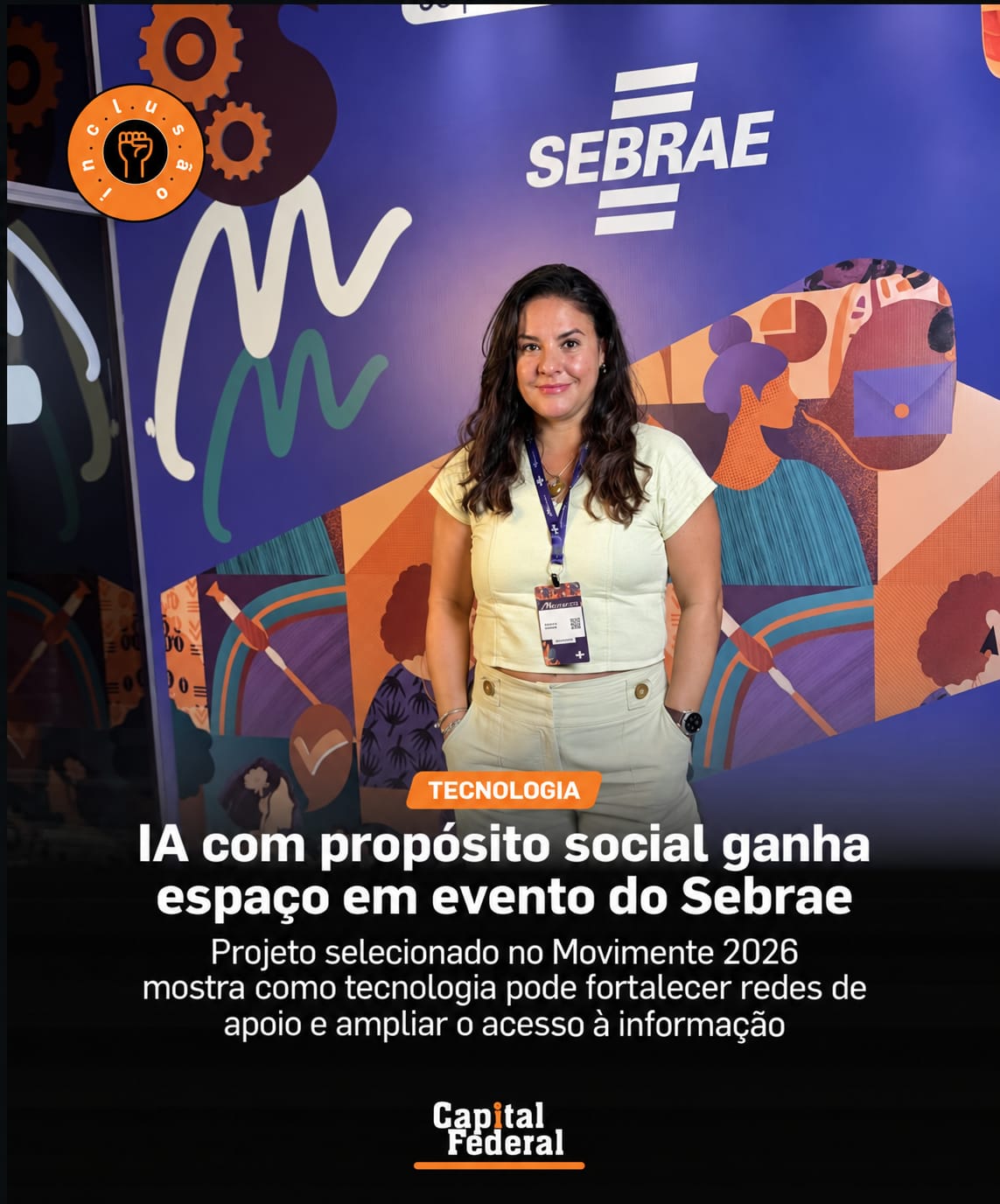 Registro do projeto de IA com propósito social selecionado no Sebrae Movimente 2026